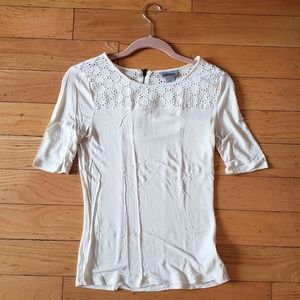 DKNY Short sleeve tee with cutout pattern
